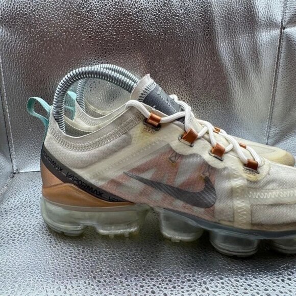 Size 8 Nike Air VaporMax‎ SE Low Top Womens White Brown Sneakers BV6483-002 - Picture 2 of 10